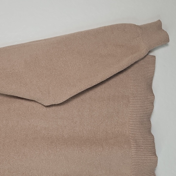 iKnit Pearl Embellished Tan Sweater (XL) Cozy Chic Pullover - Picture 10 of 11